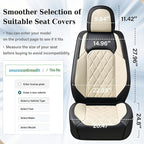 Coverado Car Seat Covers Front Seats, Waterproof Faux Leather Car Seat Covers 2 Pack, Universal Car Seat Protector Driver Sea