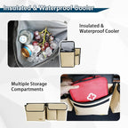 Deluxe Trunk and Backseat Organizer for Medium or large size SUVs & RVs, Detachable Storage Modules with Built-in Cooler,