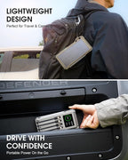 Solar Power Bank 44400 mWH, 45W Fast Charging with 4 Built-in Cables & Car Battery Jumper Starter Portable, 12V Battery