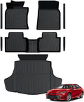 Floor Mats for Toyota Camry 2025-2026, All Weather Floor Mats Trunk Cargo Liner and Door Sill Guards Accessories, Full Coverage Set
