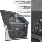 4PCS Car Window Shades with Zipper,Breathable Car Window Cover Baby Window Shades for Car,Camping Essentials Side Window Sun Shade for Privacy Protection Fits Most Cars