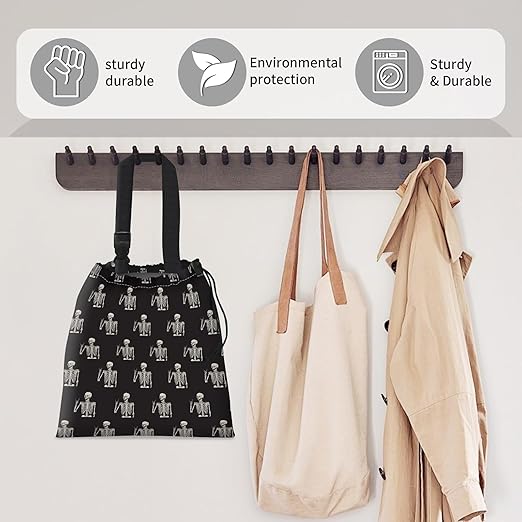 Car Trash Bag Large Hanging Can for Back of Seat, Cute Waterproof Car Garbage Bag for Vehicle, Travelling, Outdoor Cool Skull Human