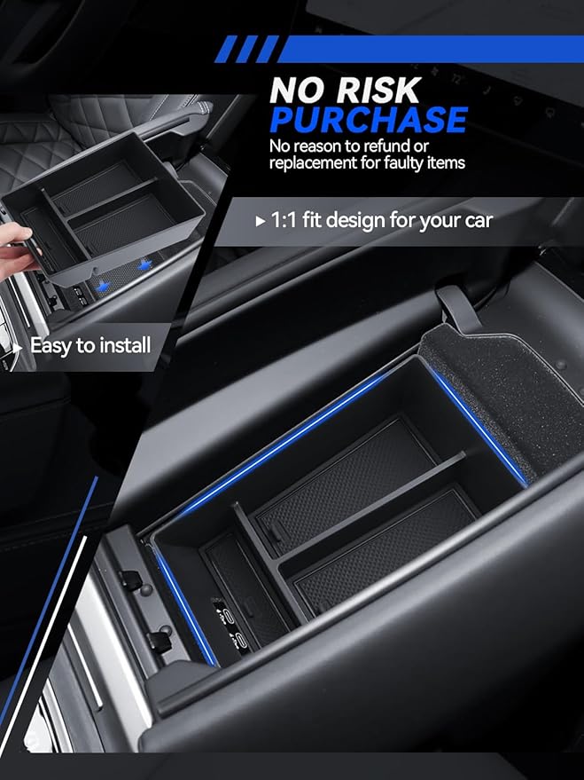 for BMW X5/X6/X7 Center Console Organizer 2020 2021 2022 2023 2024 2025 2026 BMW X5/X6/X7 Accessories Armrest Tray Middle Storage Box Insert Container Durable ABS Plastic
