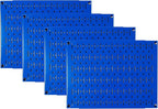 Wall Control Pegboard Wall Organizer Tiles Modular Blue Metal Pegboard Tiling Set - Four 12-Inch Tall x 16-Inch Wide Peg Boar