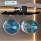 Pull-Out Clothes Rail,Extendable Pull Out Storage Closet Rod, Bearing 40kg Pull-Out Clothes Rail, Aluminum Alloy Retractable 