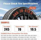 232805 Adjustable Snow Tire Chains for Light Truck, SUV, Cars, Pickups, 2 Pack Anti-slip Snow Chains for Pickup Trucks Winter