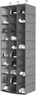 coastal rose Hanging Shoe Organizer for Closet, 30 Sections Hanging Closet Organizers and Storage Shelves Space Saving Shoe R