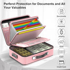 COLCASE Fireproof Document Organizer, Hard Fireproof Waterproof Document Box with Lock Creative Hard-Shell Design Fireproof D