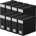 StorageTastic 8 Pack Bed Sheet Closet Organizers and Storage,Sturdy Foldable Storage Containers with Window and Label,Storage