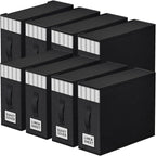 StorageTastic 8 Pack Bed Sheet Closet Organizers and Storage,Sturdy Foldable Storage Containers with Window and Label,Storage