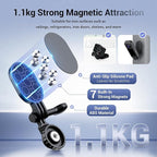 JJC Magnetic Mount Stand with 1/4"-20 Screw for DJI Osmo360 Action 5 Pro 4 3 for Insta360 X5 X4 X3 Ace, Pocket 3 OSMO360, Foldable Steering Holder Bracket Base, Strong Magnets, Angle Adjustable
