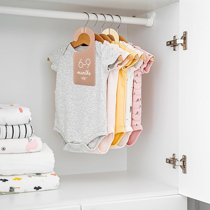 Whaline Acrylic Baby Closet Dividers Boho Hanging Acrylic Infant Clothes Hanger separators Baby Closet Organizers Thicken Bab