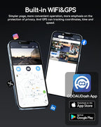 COOAU Dual Dash Cam 2.5K+1080P, Dash Cam Front and Inside, Built-in GPS and WI-FI, Dash Camera for Cars, Perfect for Uber and