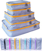 MUMI Packing Cubes - 5 Compression Packing Cubes for Travel, Luggage Organizer Bags for Suitcases, Carry-On, Duffle or Backpa
