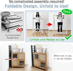 lumizone Folding Clothing Rack with Wheels Expandable Wardrobe Portable Clothes Rack for Hanging Clothes Adjustable Closet Sh