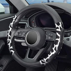 ZHOL Car Steering Wheel Cover, Universal 15 inch Breathable Microfiber Leather Steering Wheel Protector, Anti Slip Car Interi