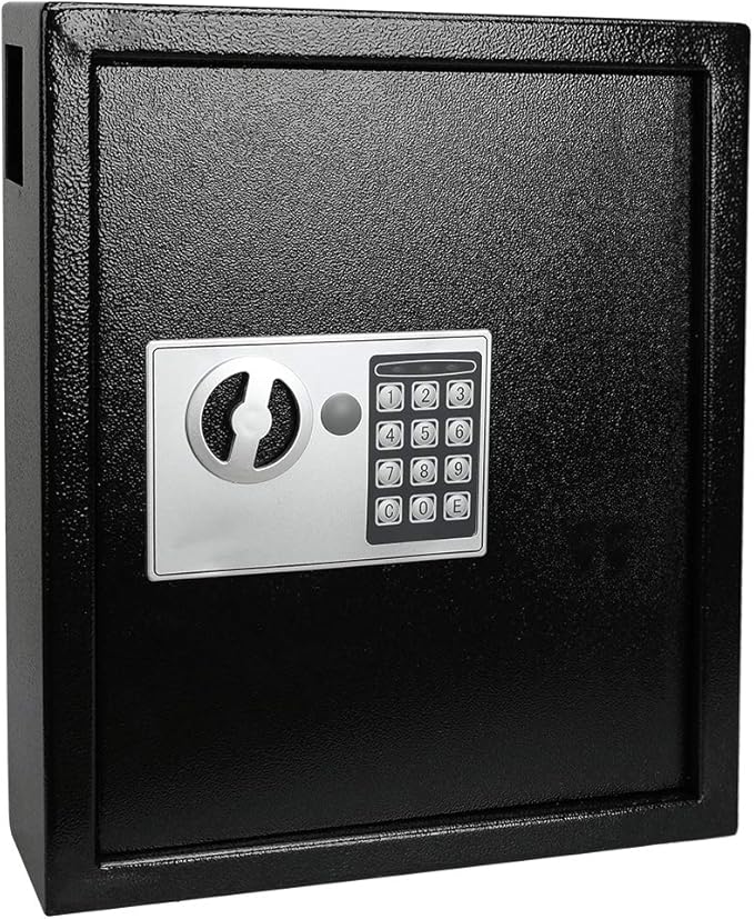 KYODOLED Electronic 40 Keys Cabinet Wall Mount, Digital Key Safe Lock Box, Large Security Lockbox for House Key, Heavy Duty C