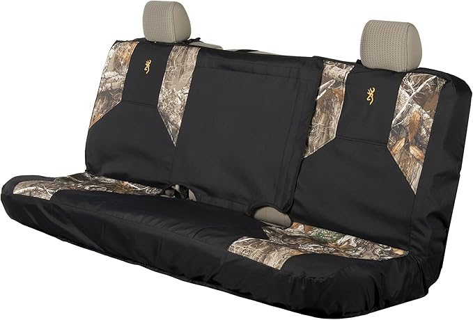 Browning Universal Bench Seat Covers, Water and Dirt Resistant Car, Truck, and SUV Bench Seat Covers, Excursion (Realtree Edg