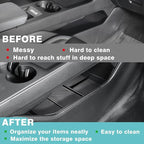 BestEvMod Lower Center Console Organizer Compatible with Honda Prologue 2026 2025 2024 Interior Accessories Floor Console Tray Storage ABS Material with PVC Trim
