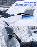 27'' Ice Scraper Snow Brush for Car Windshield, Aluminum Snow Removal Tools with Foam Grip for SUV Vehicle Auto Trucks Window