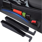 Car Seat Gap Filler, Carseat Side Gap Organizer with Phone Holder & Storage Slot, Auto Interior Accessories, Universal Car Catcher Plug Strip Fit Car SUV Truck, Fill in Between Seat and Console, Black