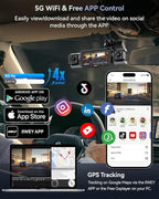 IIWEY 4 Channel Dash Cam 360° View, STARVIS 2 Front 2.7K Rear 2K Inside 1080P x2, 8IR LEDs Night Vision 3.0, PlateTag AI for 