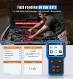 OBD2 Scanner with Upgrade Battery Tester - Diagnostic Tool for Cars that Check Engine Light & Emissions Readiness Read and