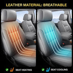 Coverado Chevy Silverado Seat Covers, Faux Leather Seat Covers Fit for Chevy Silverado GMC Sierra 2007-2026 1500, 2015-2026 2