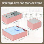 DIMJ Drawer Organizer for Clothing, 15 Pack Fabric Drawer Organizer Bins, Foldable Sock Organizer for Drawer, Dresser Organiz