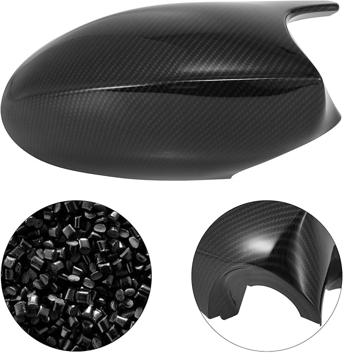 X AUTOHAUX Exterior Rear View Mirror Housing Door Wing Mirror Cover Cap for BMW 3 Series E90 E91 E92 E93 Pre-facelift Models 330i 330xi 325i 325xi 328i 328xi 2005-2008 Carbon Fiber Pattern