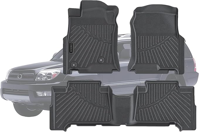 TPE Floor Mats for 2003-2009 Toyota 4Runner All Weather Car Floor Liners Fit 2003-2009 Toyota 4Runner Accessories Black