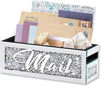 Crushed Diamond Mail Organizer, Crystal Mail Organizer Countertop, Mirror Letter Holder, Mail Tray, Mail Holder Box for Desk,