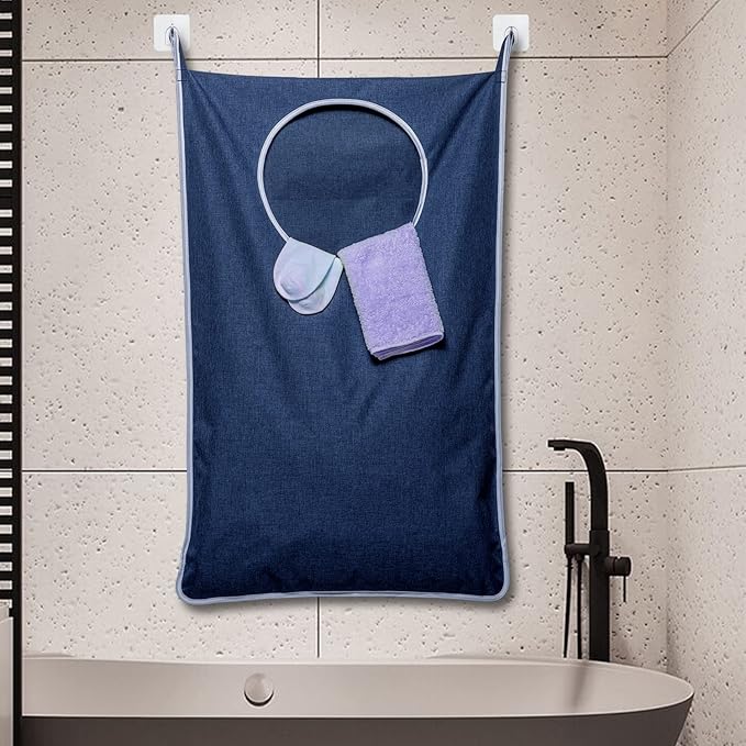 KEEPJOY 2 Pack Large Hanging Laundry Hamper Bag, 35x21.6 Inch Oversized Clothes Hanging Laundry bag with Hooks, Perfect for M