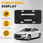 Front Bumper License Plate Frame Bracket Compatible with Chevy Malibu 2019-2024, Black License Frame Holder Mounting Kit, Rep