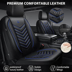 CAR PASS 3D Foam Faux Leather Car Seat Covers Full Set, Waterproof Leather Seat Cover for Cars, Luxury Universal Fit for SUV 