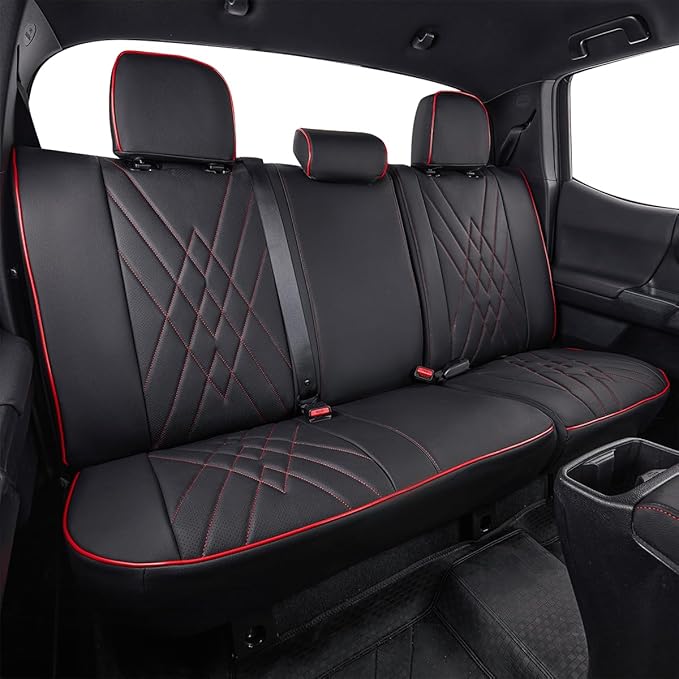 EKR Custom Fit Tacoma Car Seat Covers for Select Toyota Tacoma 2016 2017 2018 2019 2020 2021 2022 2023 Access Cab - Full Set,