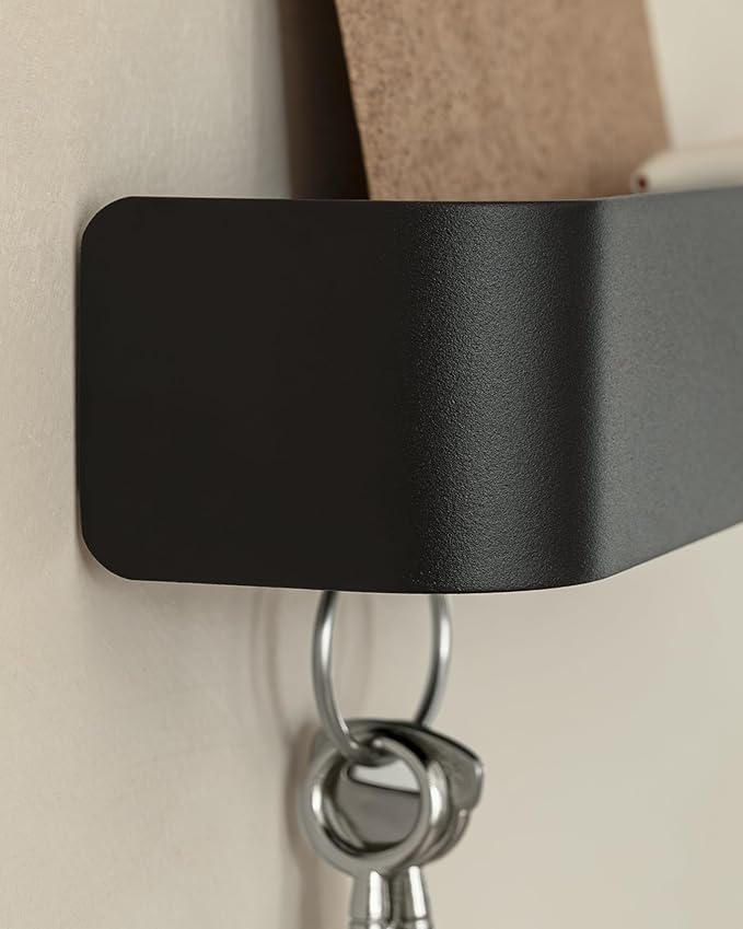 Kazai. Key Holder for Wall 'Tone' | Minimalist Key Hooks Design from Berlin | Modern Key Hanger with Metal Shelf | Key Hook W