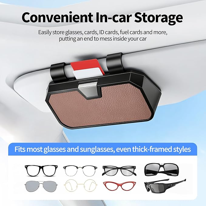 Sunglasses Holder for Car Visor Leather Eyeglasses Organizer Case for BMW X3 X5 X7 X1 3 4 2 5 Series Accessories