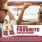 HoogaLife Car Air Freshener Diffuser 2 Pack Hanging Air Freshener Diffuser - Mahogany Apple Fragrance Oil Air D iffuser for C