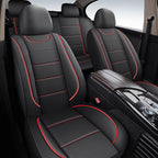Car Seat Covers, Quilting Leather Seat Covers Full Set, Waterproof Faux Leather Automotive Seat Covers for Cars, Universal Ca