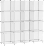 AWTATOS Cube Storage Organizer, 16 Cube Closet Organizers and Storage Shelves, DIY Stackable Bookshelf for Bedroom, Home, Tra