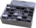 AARAINBOW Underwear Socks Ties Storage Organizer with Lids Foldable Closet Drawer Organizer 30 Cells, Fabric Wardrobe Divider