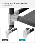 SONGMICS Portable Closet, Fabric Wardrobe, Clothes Rack with Shelves, Pockets, Large Capacity, 1 Hanging Rod, 34.6 x 17.7 x 6