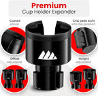 [Upgraded] Integral Ultimate Car Cup Holder Expander - Adjustable Base - Organizer & Expander for Vehicles - Compatible with 