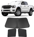 3PCS Car Window Shades Front Windshield Sun Shade Foldable Window Shade Custom Fit for Ford Ranger 2019-2024 Accessories Car Shades for Front Windows Anti-UV Rays Block Heat