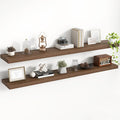 55 Inch Floating Shelves, 8 Inch Deep Floating Shelves for Wall, Hanging Shelf with Invisible Brackets, Deep Shelves for Bath