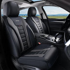 Coverado Car Seat Covers Full Set, Seat Covers for Cars, Front Seat Covers and Back Seat Cover Waterproof Leather Automotive 