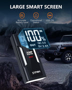 Portable Jump Starter, 4000A Peak Car Battery Charger, 12V Jump Box for Truck up to 10L Diesel, Motorcycle, Dual USB, LED Lig