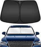 ARISMOTOR Windshield Sun Shade for Genesis GV80 2021-2025 2026, Custom Fit Foldable Front Window Sunshade Sun Visor Protector, Block UV Rays Keep Your Car Cooler