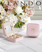 Vlando Preppy Stuff for Teen Girls, Girls Jewelry Box, Teen Girl Chid Gifts Trendy Stuff, Monogrammed Gifts Travel Jewelry Ca